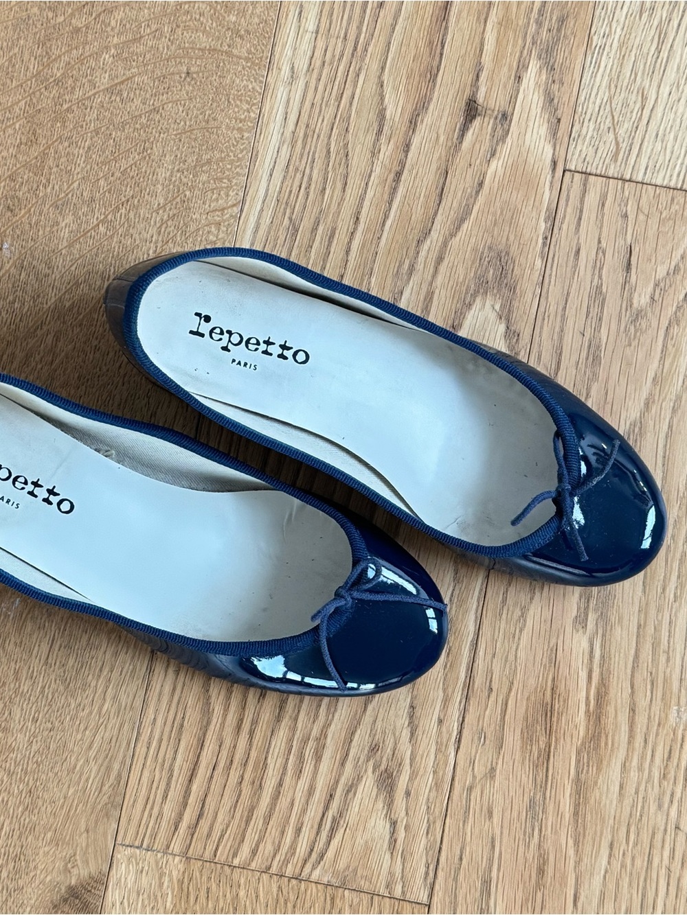 Repetto Camille Classic Blue Patent Leather Ballet Flats
